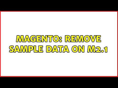 Magento: Remove Sample Data on M2.1