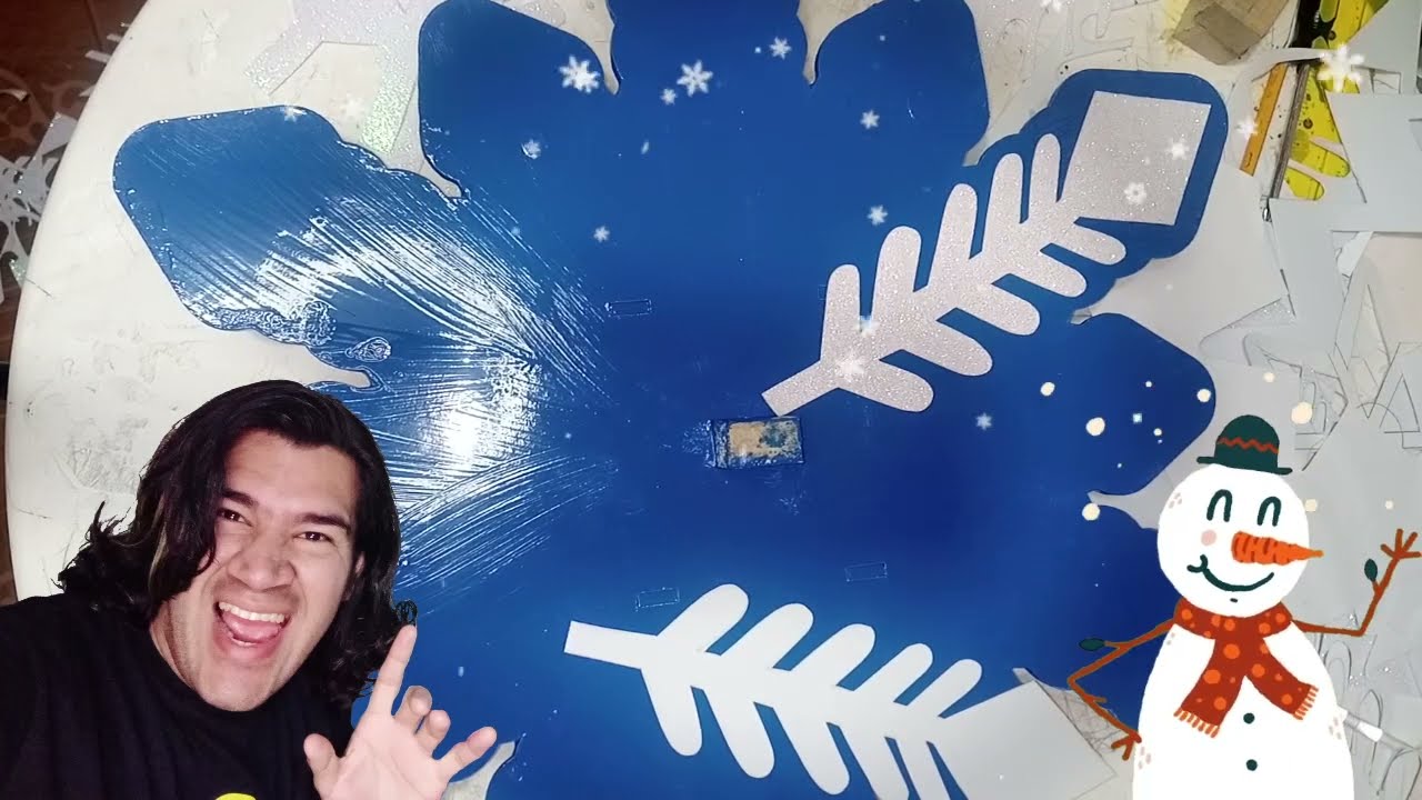 COPOS DE NIEVE CON LUZ ❄️ en madera MDF☃️ manualidades para decorar en navidad | corte con laser 🎅🏼