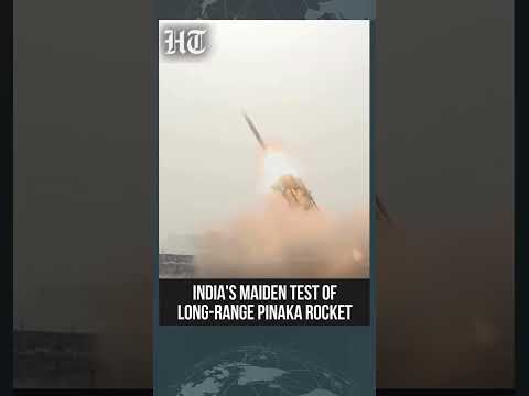DRDO successfully conducts maiden flight test of the 120 km #Pinaka Long Range Guided Rocket