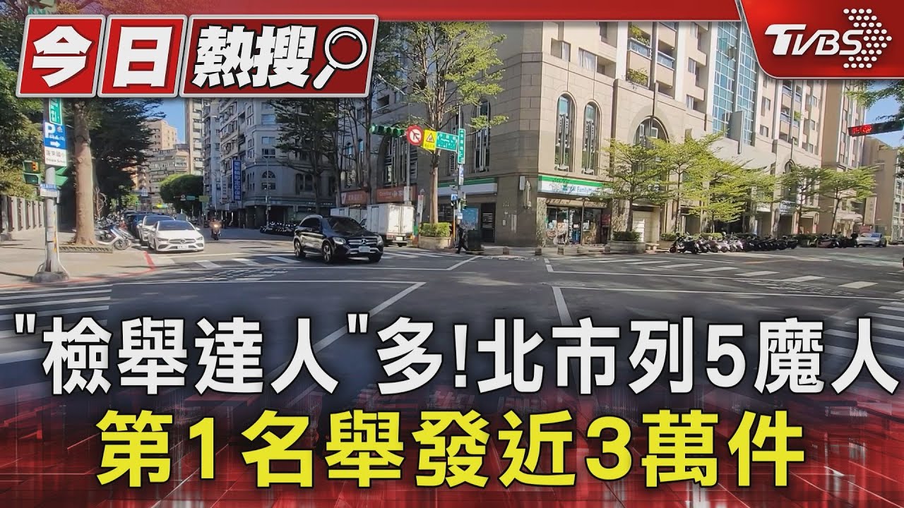 「檢舉達人」多!北市列5魔人 第1名舉發近3萬件