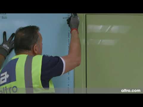 Altro walls installation 5: Working with Altro Whiterock