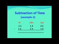 Subtraction Of Time Hours Minutes And Seconds