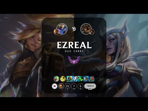Ezreal ADC vs Cassiopeia - KR Master Patch 13.7