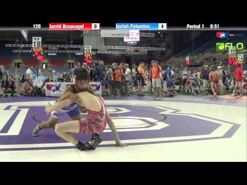 Cadet 120 - Jarrid Braunagel (Illinois) vs. Isaiah Palomino (California)