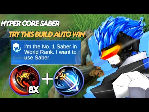 SABER "SECRET BUILD" HYPER CARRY!! ENEMY AUTO DELETE TOP GLOBAL SABER GAMEPLAY