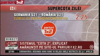 SUPERCOTA ZILEI: Pariem pe Germania U21 – România U21 la o cotă de 2.25!