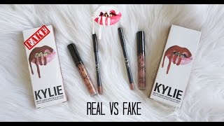 REAL vs FAKE $2: Kylie Cosmetics Lip Kit "Dolce K" (How To Spot)