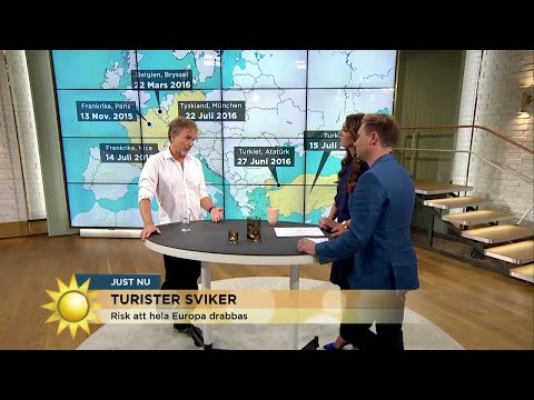 Turisterna sviker Europa - rädda för terrordåd - Nyhetsmorgon (TV4)