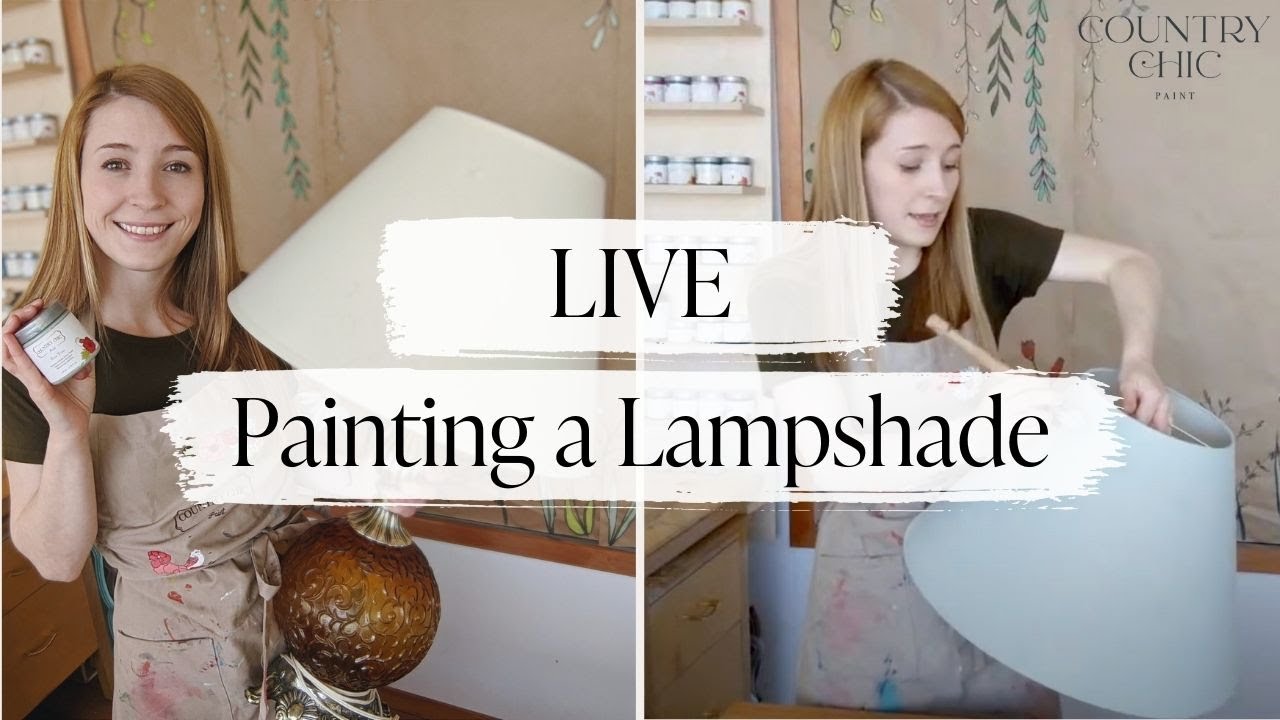 Watch video Live: Painting a Lampshade with Mary Now Live: Painting a Lampshade with Mary