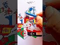 Draw Flag Map of Norway 🇳🇴 #norway