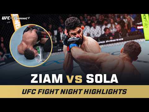 Video: INSANE KNOCKOUT 🤯 | Fares Ziam vs. Axel Sola | UFC Fight Night Mini Fight Highlights