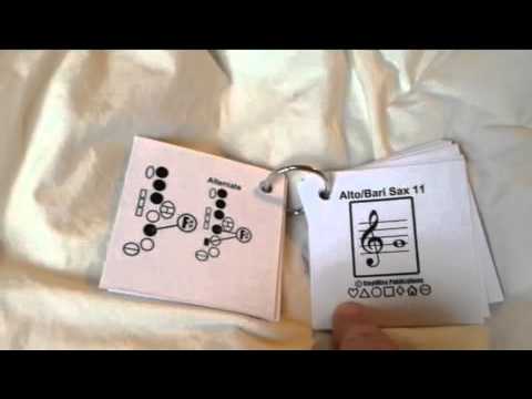 Alto Sax Flashcards: Learn To Read and Play Every Note & Fingering (Bari Sax Too)