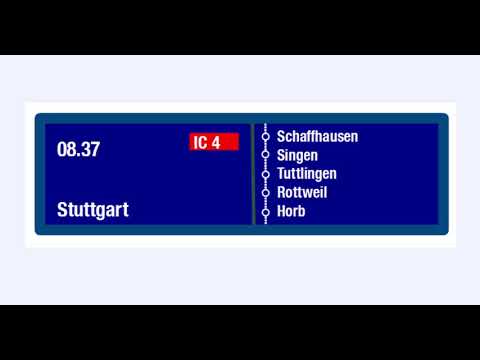 SBB Ansage IC4 Richtung Stuttgart in Zürich HB