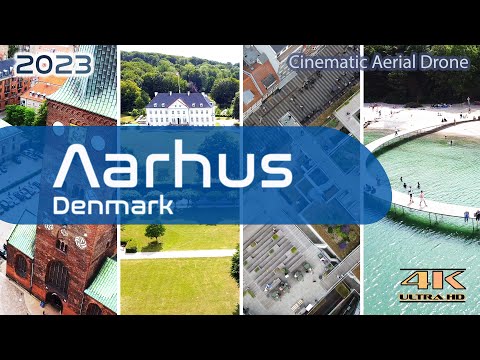 Aarhus From Above - 4K Aerial Drone - Aarhus Cathedral - Salling ROOFTOP - Marselisborg - Denmark