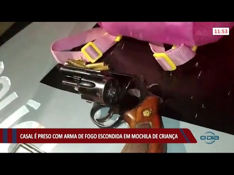 Casal é preso com arma de fogo escondida em mochila de criança 13 04 2021