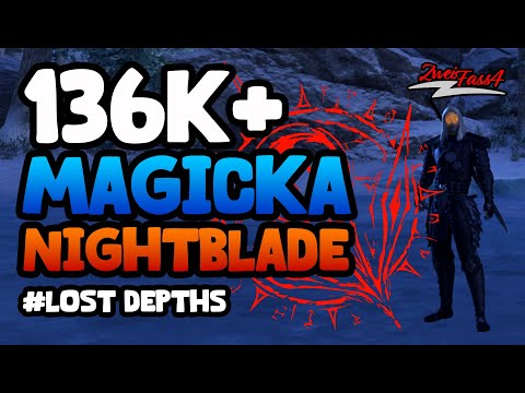 Magicka Nightblade (Cheese) | 136k+ DPS PvE Build | ESO - Lost Depths