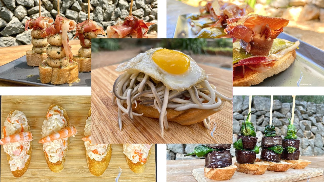 5 PINCHOS Y TAPAS DE ESPAÑA Aprende a prepararlos paso a paso EN CASA ✅  Cap.1 - GUILLE RODRIGUEZ