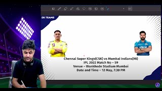 CSK vs MI Dream11 | CSK vs MI Pitch Report & Playing XI | Chennai vs Mumbai Dream11 - TATA IPL 2022