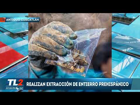 Ministerio de Cultura extrae entierro prehispánico hallado en Antiguo Cuscatlán | TL2