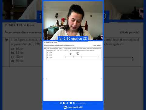 Lungimea segmentului | Evaluarea Națională Matematică