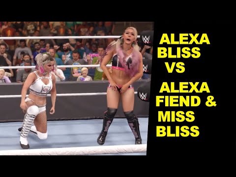 WWE 2K22 Alexa Bliss vs Alexa Fiend & Miss Bliss - 2 on 1