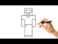 How To Draw Steve From Minecraft ️ Step By Step Tutorial Small Artists