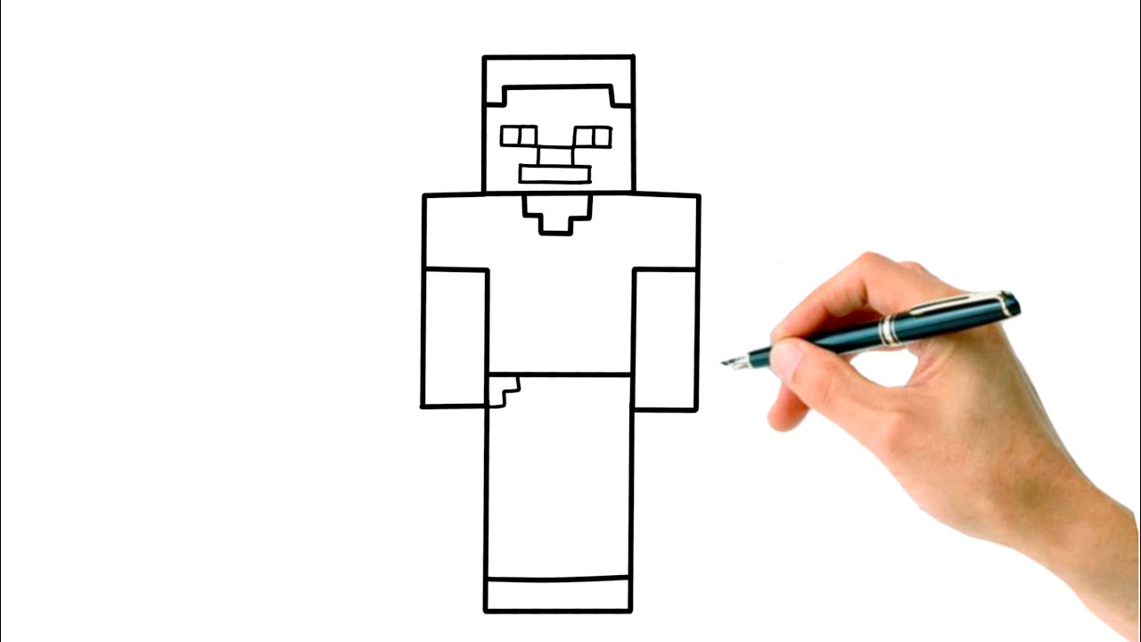 How to draw Steve from Minecraft ✏️ Step by step tutorial 💜 | Small Artists