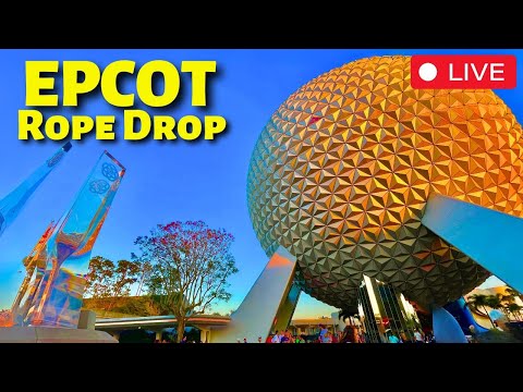 🔴LIVE🔴 EPCOT Sunday Rope Drop | Disney World 4K