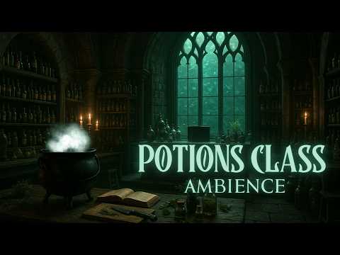 Professor Snape's Potion Classroom Ambience | Hogwarts ASMR | Harry Potter Study Ambience