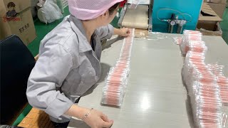 How the cotton swabs in the stores are mass produced。China cotton swab factory