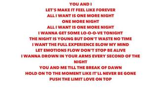 Dinah Nah - One More Night (Lyrics)