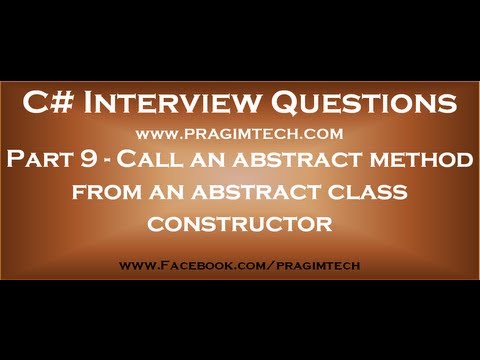 Part 9 Call an abstract method from an abstract class constructor