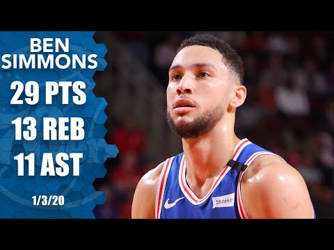 Ben Simmons drops 29-13-11 in 76ers vs Rockets matchup | 2019-20 NBA Highlights