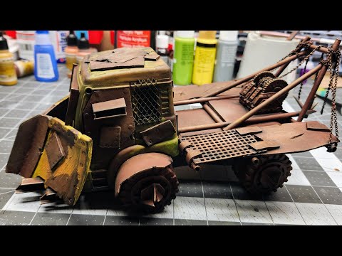 Kit bashed/scratch built Combat Truck for Kill Team, Necromunda, 40K, wargaming, & scifi rpg's.