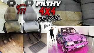 Deep Cleaning a 4X4 FILTHY Suzuki! | Amazing Car Detailing Transformation !