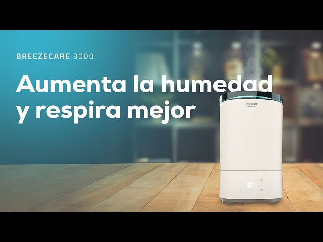 Umidificatore Cecotec BreezeCare 3000 330ml/h 5.5L Touch Schermo LED Bianco Nero video