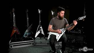 Video thumbnail for Dean V Dave Mustaine Electric Guitar, Metallic Silver | Demonstration by Gear4music Guitars
