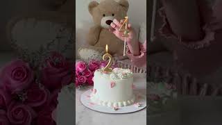 #birthday #cake with #Age #candles  #bouque
