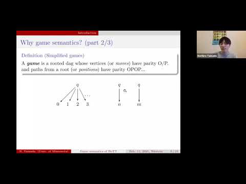 Norihiro Yamada, Game semantics of homotopy type theory