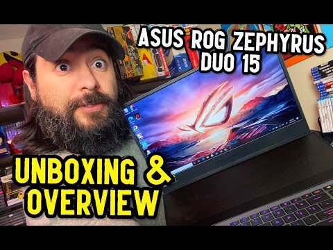 Asus ROG Zephyrus Duo 15 review - DUAL SCREEN LAPTOP!  - UNBOXING & Overview! | 8-Bit Eric