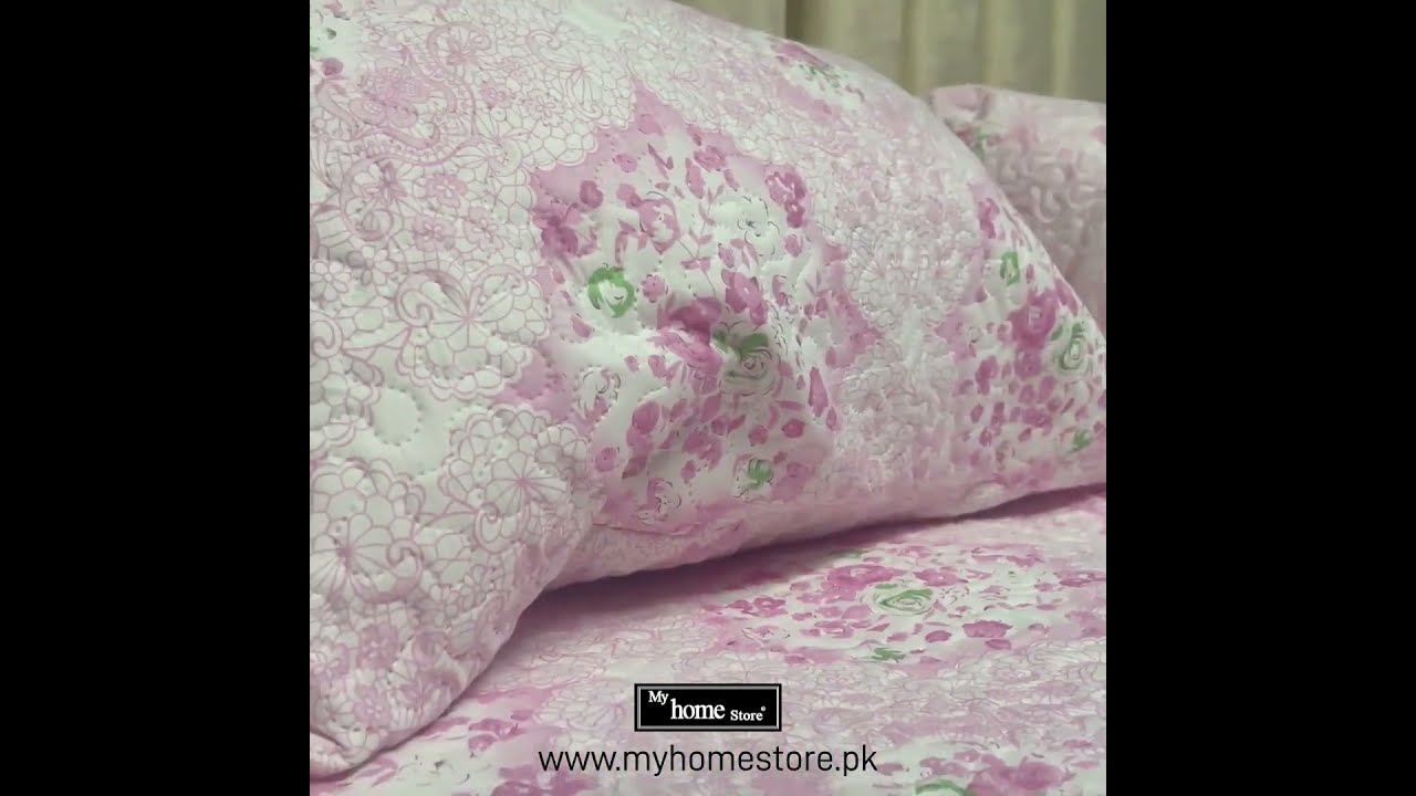 Luxury Printed Bedspread (Light-Pink)