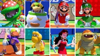 Mario Tennis Aces - All Character Body Shot Animations (DLC Included)