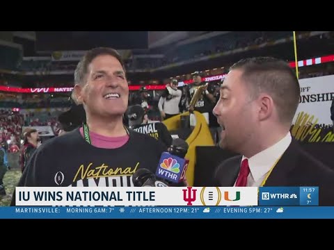 Mark Cuban reacts to Indiana Hoosiers winning College Football Playoff National Championship