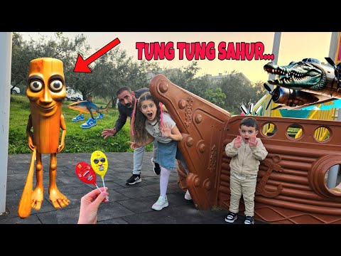 POYRAZ ELİF BABASI PARKTA TUNG TUNG SAHUR VAR EYVAH BİZİ TAKİP ETMİŞ!!