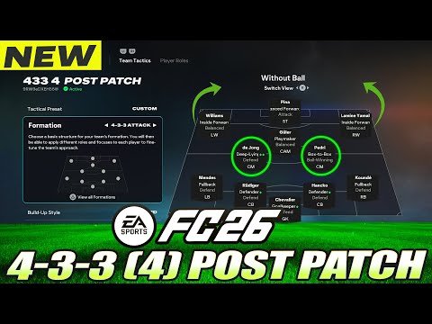 FC 26 Post Patch Mind-Blowing 4-3-3(4) Custom Tactics & Roles – Dominate Champions & Elite Division!