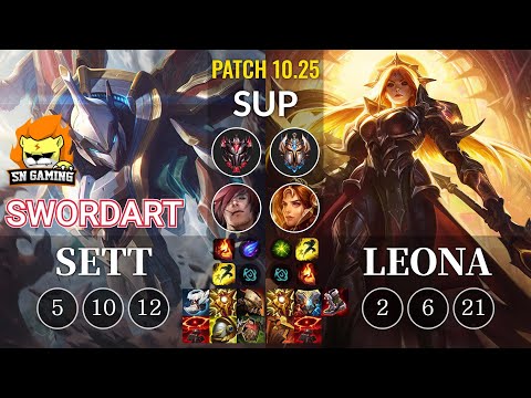 SN SwordArt Sett vs Leona Sup - KR Patch 10.25