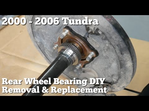 2000 - 2006 Toyota Tundra Rear Wheel Bearing Complete Removal & Replacement Installation DIY 1st Gen