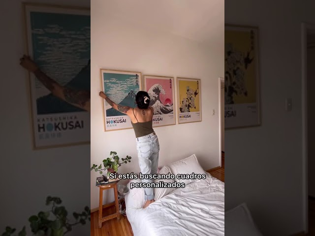 Vídeo relacionado con BLCKART Hokusai Juego de pósteres, decoración de pared japonesa, arte japonés, cuadros eclécticos para dormitorio, decoración de salón, 3 x A3, sin marco)