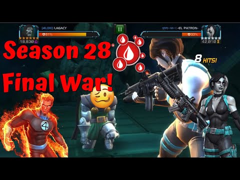 Season 28 Final Alliance War! Bleeding Out?! Fun Domino! RNG! - Marvel Contest of Champions