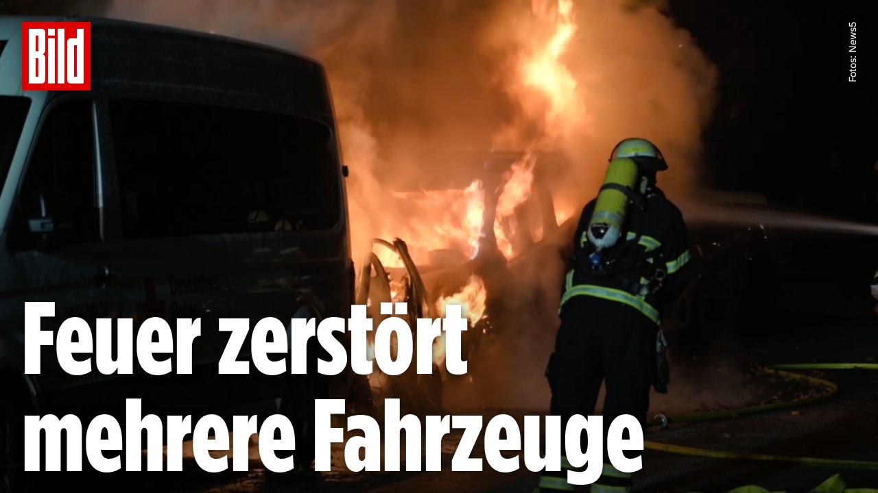 HAMBURG IN FLAMMEN: Schon wieder brennen Autos in Mümmelmannsberg! Verdacht auf Brandstiftung